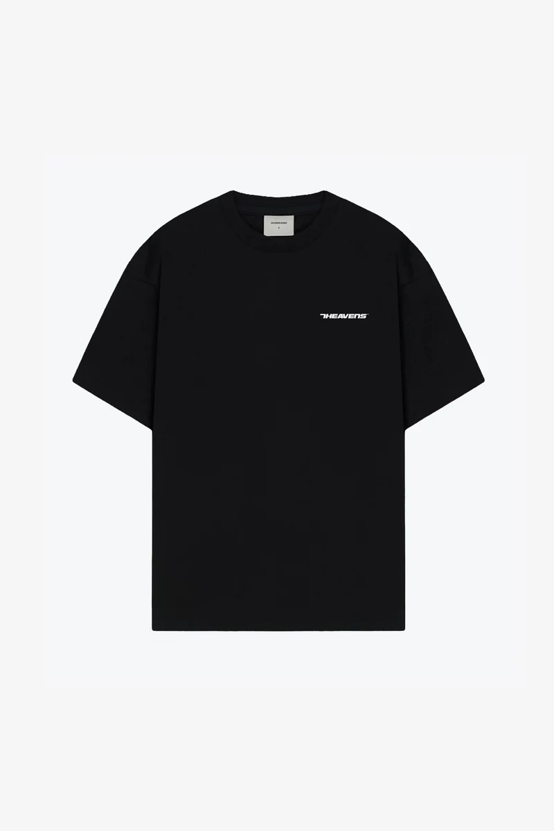 7heavens Black Boxy Fit T shirt 7heavens Black Boxy Fit T shirt